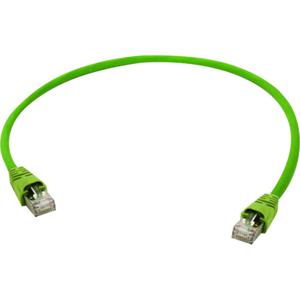 Telegärtner 100008000 RJ45 Netwerkkabel, patchkabel CAT 5 SF/UTP 1.00 m Geel, Groen 1 stuk(s)