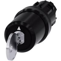 Siemens 3SU10005BL110AA0 3SU1000-5BL11-0AA0 Sleutelschakelaar Kunststof frontring Zwart 2 x 45 ° 1 stuk(s)