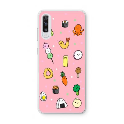 Happy bento friends: Samsung Galaxy A70 Transparant Hoesje