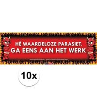 10x Sticky Devil stickers tekst Waardeloze