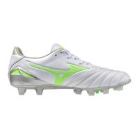 Mizuno Morelia Neo IV Pro Gras Voetbalschoenen (FG) Zilver Felgroen