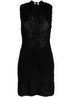 GANNI robe courte en crochet - Noir