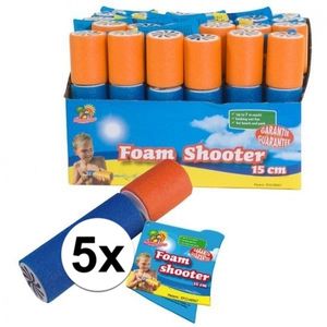 5x stuks waterpistolen van foam 15 cm   -