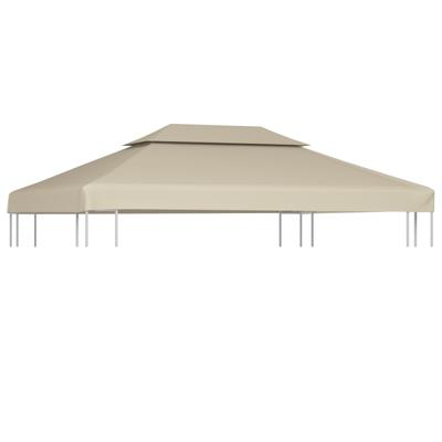 VidaXL Vervangend tentdoek prieel 310 g/m² 3x4 m beige