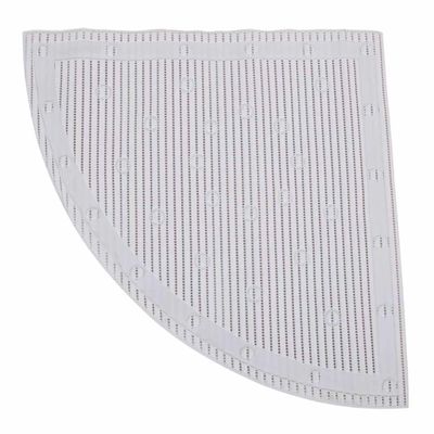 StayPut - Anti-slip douchemat hoek - wit - Waterdoorlatend - Incl. ophanghaak