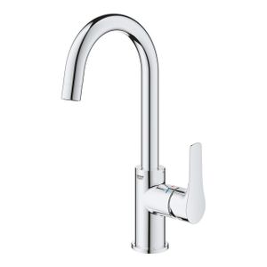 GROHE Eurosmart waterbesparende wastafelkraan l-size met trekwaste chroom 23537003