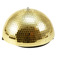 Eurolite Halve spiegelbol 30cm met motor goud