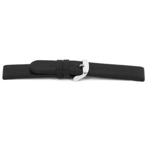 Horlogeband Universeel F137 Leder Zwart 18mm