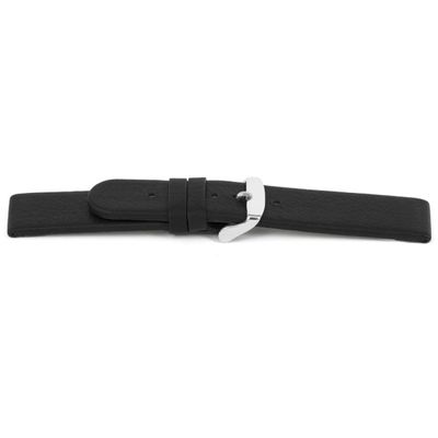 Horlogeband Universeel F137 Leder Zwart 18mm