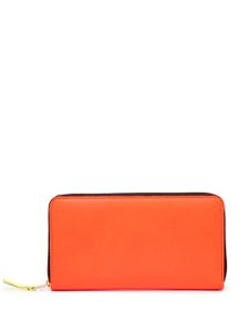 Comme Des Garçons Wallet portefeuille en cuir à fermeture zippée - Orange