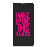 Motorola Moto E20 Hoesje met tekst Woke Up - Origineel Cadeau Zelf Maken