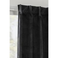 1+1 Gratis Leen Bakker - Gordijn Yara - 140x280 Cm (1 Stuk) - Polyester - Zwart