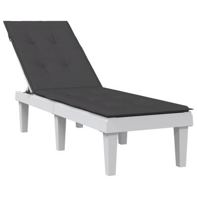 VidaXL Terrasstoelkussen (75+105)x50x3 cm stof gemêleerd antraciet