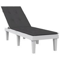VidaXL Terrasstoelkussen (75+105)x50x3 cm stof gemêleerd antraciet
