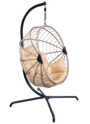 Hangstoelset 'Egg Luxe' Taupe - Bruin - 160 kg - Tropilex