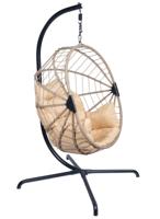 Hangstoelset 'Egg Luxe' Taupe - Bruin - 160 kg - Tropilex