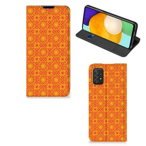 Samsung Galaxy A03s Hoesje met Magneet Batik Oranje