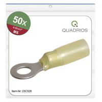 Quadrios 23C528 Ringkabelschoen Dwarsdoorsnede (max.): 6 mm² Gat diameter: 6.5 mm Deels geïsoleerd Geel 50 stuk(s)
