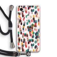 Tropical Dots: Pixel 3 XL Transparant Hoesje met koord