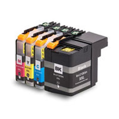 Huismerk Brother LC-12E Inktcartridges Multipack (zwart + 3 kleuren)