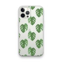 Monstera leaves: iPhone 12 Pro Max Transparant Hoesje