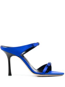 Victoria Beckham mules satinées à double bride - Bleu