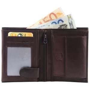 Excellanc heren portemonnee leer Billfold Bruin