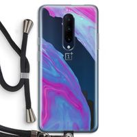 Zweverige regenboog: OnePlus 7 Pro Transparant Hoesje met koord