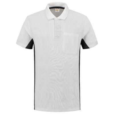Tricorp Workwear 202002 Bi-color unisex poloshirt Wit Donkergrijs L
