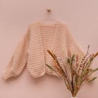 Yarn and Colors Cloud Cardigan Knit Breipakket L/XL 101 Rosé