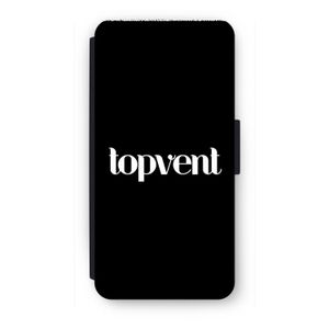 Topvent Zwart: iPhone 7 Flip Hoesje