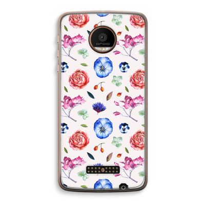 Bloemetjes: Motorola Moto Z Force Transparant Hoesje