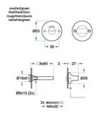 WC garnituur SF rvs mat WC 8mm