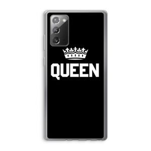 Queen zwart: Samsung Galaxy Note 20 / Note 20 5G Transparant Hoesje
