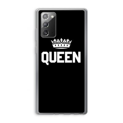 Queen zwart: Samsung Galaxy Note 20 / Note 20 5G Transparant Hoesje