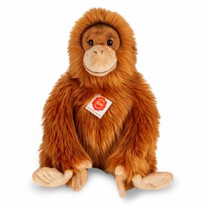 Knuffeldier Orang Utan aap - zachte pluche stof - premium kwaliteit knuffels - lichtbruin - 40 cm