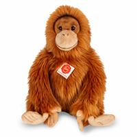 Knuffeldier Orang Utan aap - zachte pluche stof - premium kwaliteit knuffels - lichtbruin - 40 cm   -