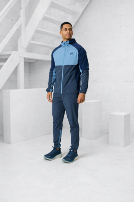 Reprimo Vortex Windbreaker Trainingspak Heren Lichtblauw/Donkerblauw - Maat L - Kleur: DonkerblauwLichtblauw | Soccerfanshop