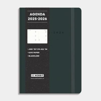 Luxe A5 Agenda 2025-2026 Suede Look Grijs