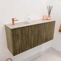 Toiletmeubel Mondiaz Joya Dlux | 90 cm | Meubelkleur Dusk | Faye wastafel Ostra Wasbak Links | 1 kraangat