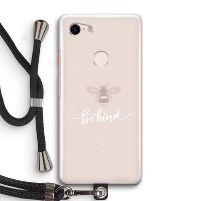 Be(e) kind: Pixel 3 Transparant Hoesje met koord