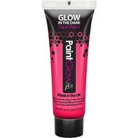 PaintGlow Face/Body paint - neon roze/glow in the dark - 10 ml - schmink/make-up - waterbasis   -
