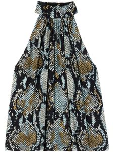 Proenza Schouler haut sans manches à imprimé peau de serpent - Noir