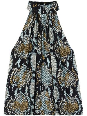 Proenza Schouler haut sans manches à imprimé peau de serpent - Noir