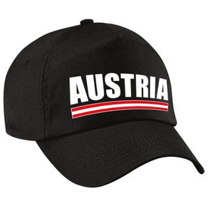 Austria supporter pet / cap Oostenrijk zwart kinderen