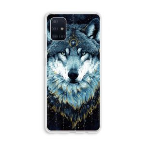 Darkness Wolf: Galaxy A51 4G Transparant Hoesje