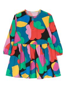 Stella McCartney Kids robe évasée à imprimé abstrait - Bleu