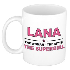 Lana The woman, The myth the supergirl cadeau koffie mok / thee beker 300 ml