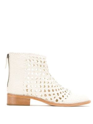 Sarah Chofakian bottines à design tressé - Blanc