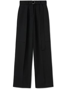 Jil Sander belted wool wide-leg trousers - Noir